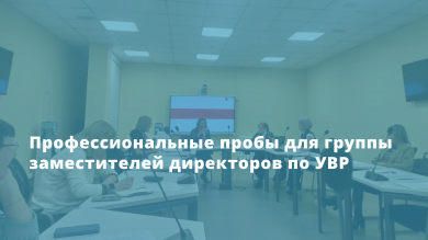 Профессиональные пробы для группы заместителей директоров по УВР